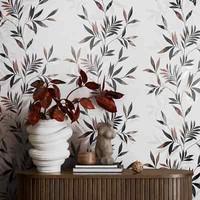 Vliestapete BläTter Muster Ranken Weiß Schwarz Silber Metallic 82458 (4,12€/1Qm)