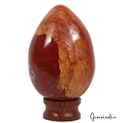 1000 CT Naturel non Traité Jaspe Rouge Forme Ovale Œuf Guérison Cristal Gemmes W - Photo 1/4