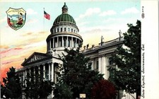 State Capitol Sacramento CA California Antique Postcard UNP Unused DB