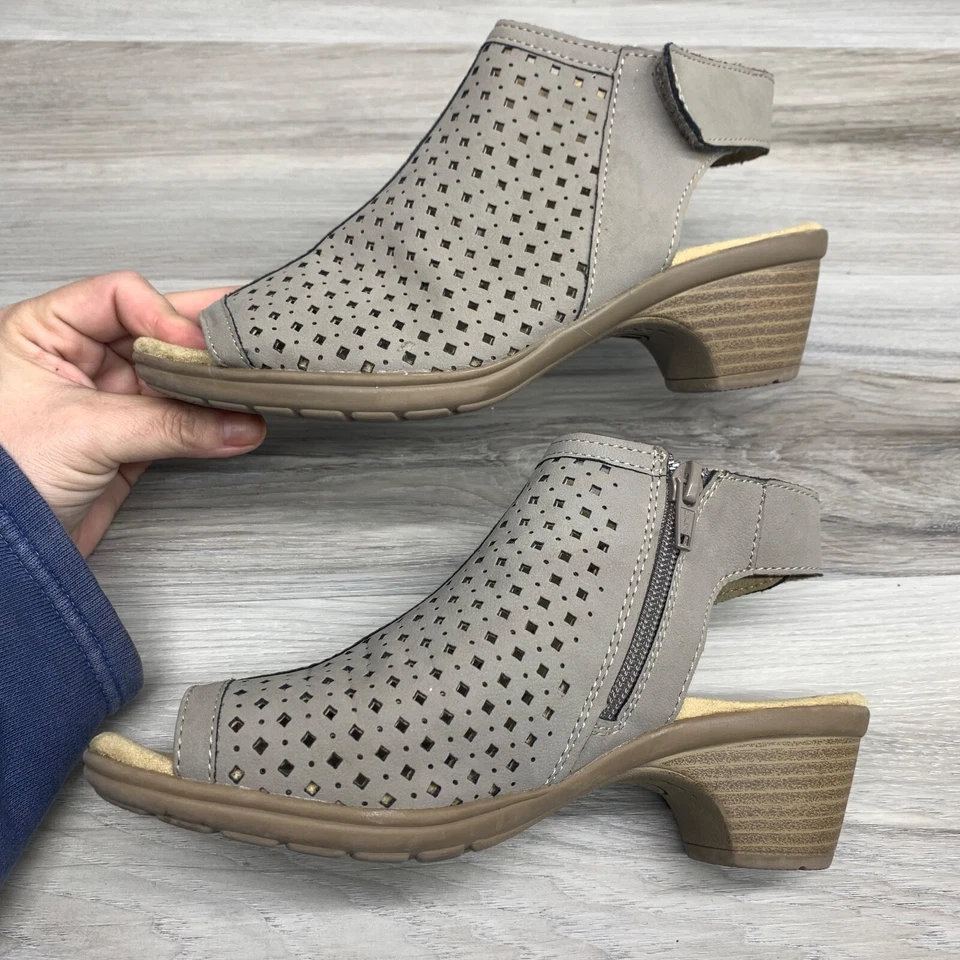 Zapatos Earth Spirit Gelron Zapatos Eslinga Trasera Tacón Perforado Zapatos Mujer Talla 6.5 Foto 3 de 4