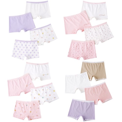 Kids Girls Underwear Under Dress 4Pcs/Set Assorted Boyshorts Playgrounds Cotton - Picture 3 of 60