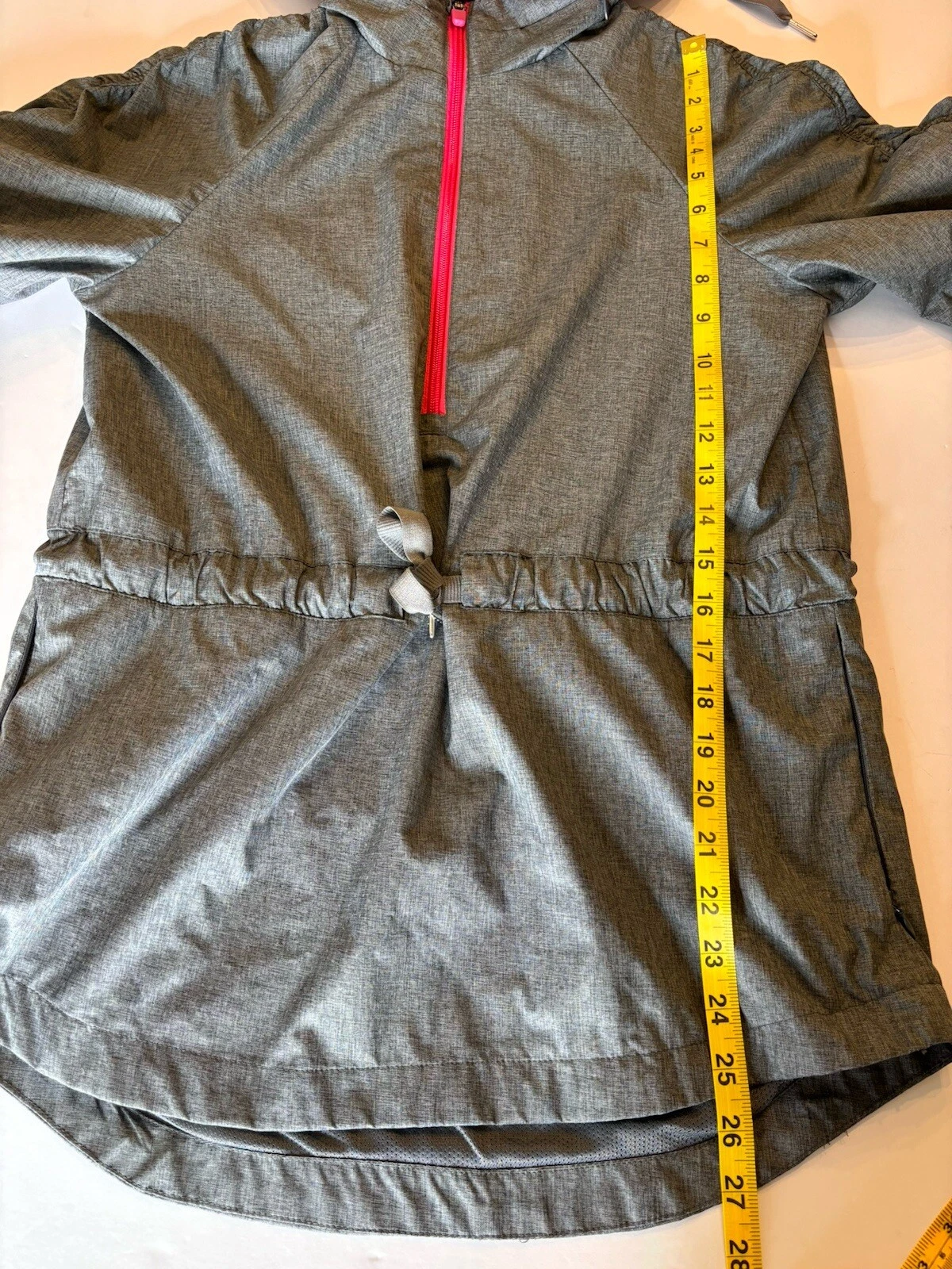 fabletics danielle hot reflective hidden hood half zip jacket