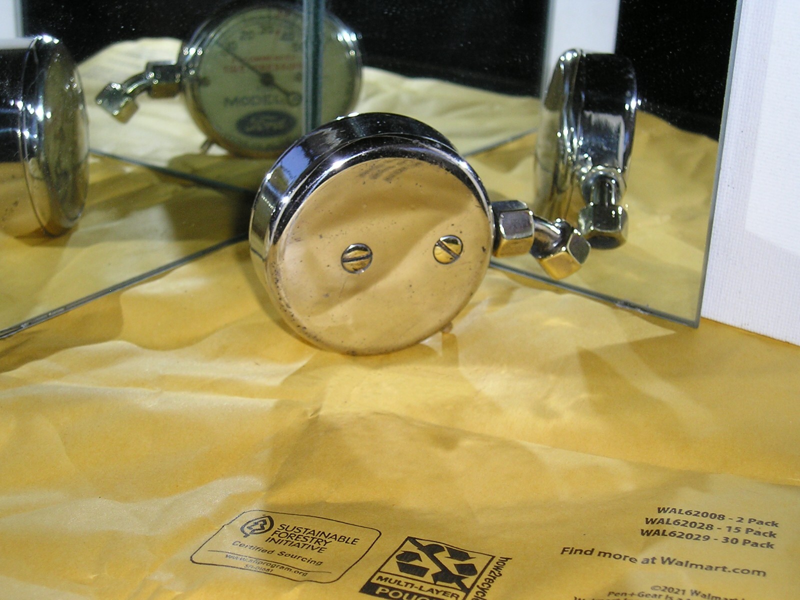 Beautiful Antique US Model A Ford Tire Gauge Vintage Tool Kit Display