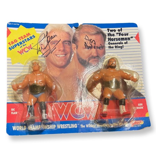 Galoob WCW UK AUTOGRAPHED RIC FLAIR & ARN ANDE...