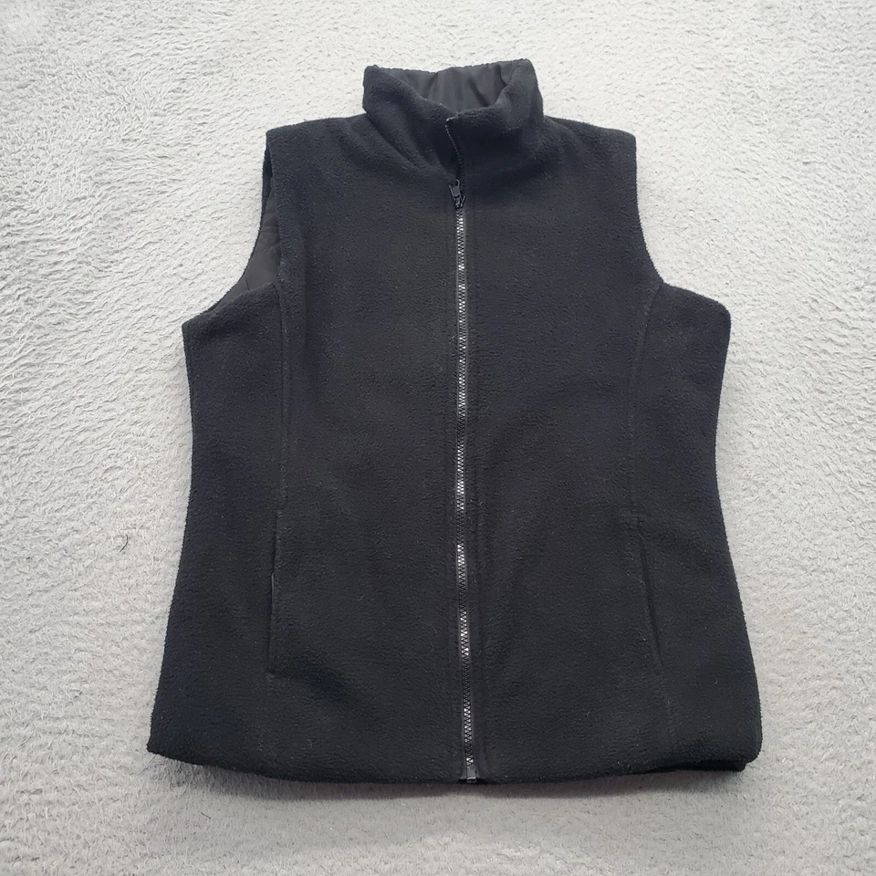Жилет женский Carolyn Taylor маленький черный двусторонний флисовый без рукавов на молнии - Изображение 3 из 4