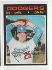 1971 Topps Joe Moeller #288 High Grade Full Gloss Set Break Dodgers   Aliz