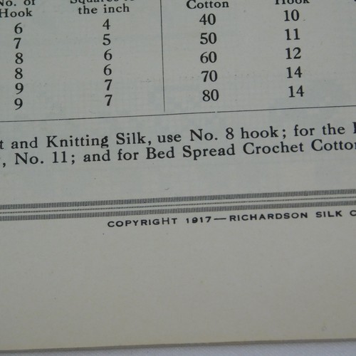 Richardsons New Designs in Filet Crochet Book 14 Silk Company Antique 1917 Extra - Picture 5 of 8