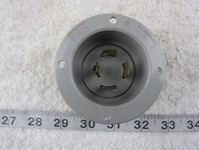 P&S Pass & Seymour 20A 120/208V 3ØY HBL7408 Style Locking Flanged Inlet Non-NEMA