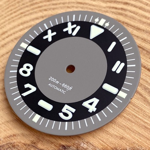New 31mm White/Black Sterile Dial Fit Auto NH35 ETA2824 hands dial Watch Parts - Picture 8 of 14