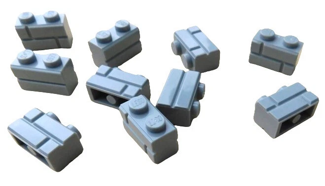 Lego 50 Stück Mauerstein 1x2 hellgrau (light bluish gray) Mauer Steine 98283 Neu - Bild 3 von 4
