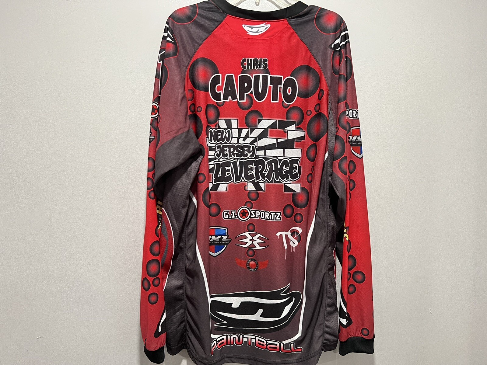 JT PAINTBALL JERSEY LEVERAGE “CAPUTO” bubbles Red NXL eBay