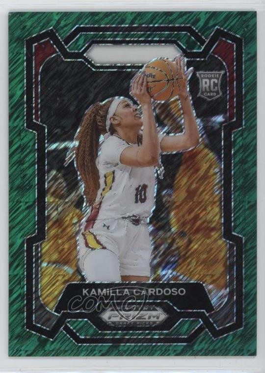 2024-25 Panini Prizm Draft Picks FOTL Green Shimmer 2/3 Kamilla Cardoso #59 0xu5