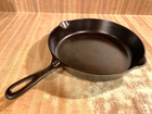 Lodge No Notch Raised #8 Cast Iron 10.5" Skillet Smooth Flat Restored 1920's
