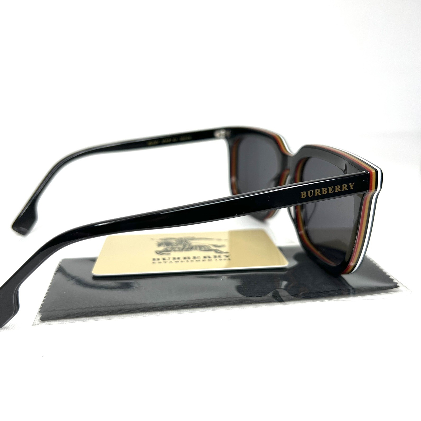 Burberry BE4337 379887 Black Square Men’s Sunglasses 56mm Ships Today thumbnail 11