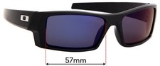 SFx Replacement Sunglass Lenses fits Oakley Gascan S - 57mm Wide