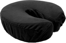 Premium Microfiber Massage Table Face Cradle Covers - 4 Pack Black