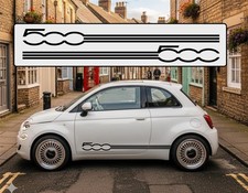 Fiat 500 Side Racing Stripes Stickersdecalsgraphics. Any Colour