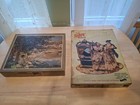 Vintage Puzzle Lot Fairchild The Shape Puzzle + Golden Jigsaw Monet The River