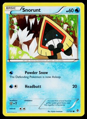 Snorunt 21/101 Common Plasma Blast Pokemon Lightly Played