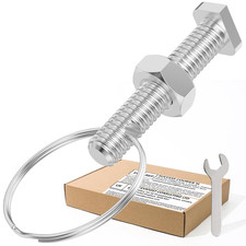 20-Pack Cropped Head Greenhouse Bolt and Ring Sets, Create Tying Points Accessor
