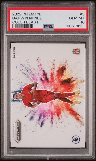 2022 Prizm Premier League Darwin Nunez Color Blast PSA 10 Liverpool FC