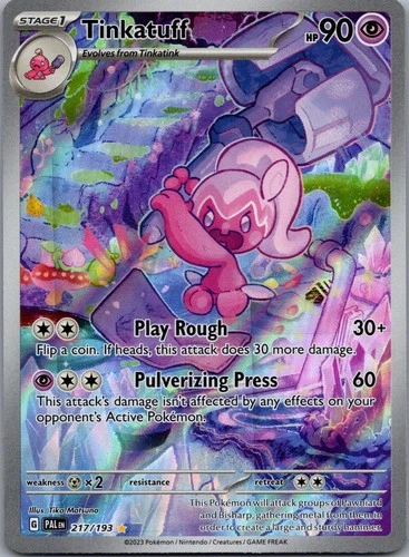 Tinkatuff 217/193 Illustration Rare Paldea Evolved Pokemon Holo Near Mint