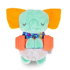 Blue Elephant Baby Crinkle Toy Travel Sensory Baby Teether Barbell Fun