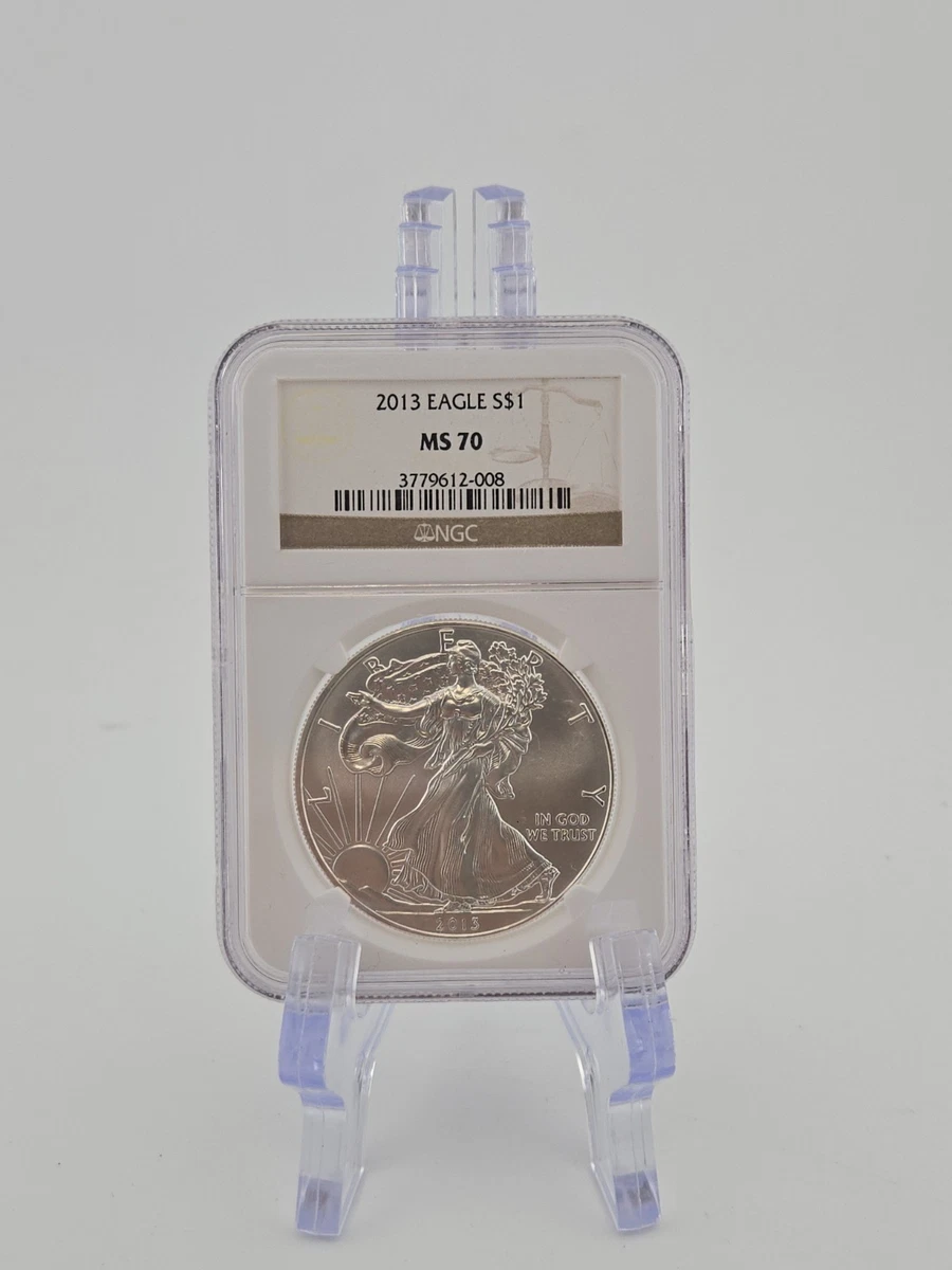 25+ American Eagle MS 70 Graded 2013 Silver Bullion Coins for sale