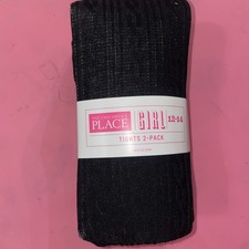 The Children's Place Girls Black Cable Knit Tights Size 12-14 NWT