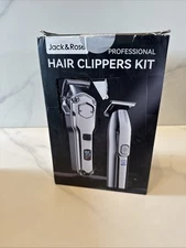 Jack & Rose Clippers and Trimmers Set Kit Cordless Hair Clippers for Men Silver