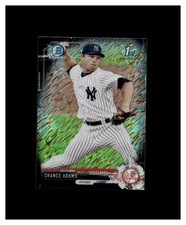 2017 Bowman Chrome Mini Prospects Black Shimmer Refractor Chance Adams RC /100