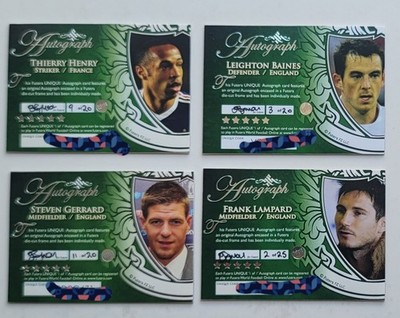 2011 Futera World Football Unique Autographs (Unused Codes)