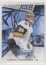 2021-22 SP Game Used Authentic Rookies Blue Logan Thompson #196 Rookie Auto RC