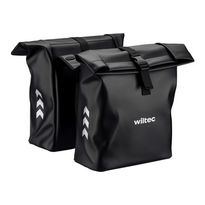 Wiltec Doppeltasche Gepäckträgertasche 48l Fahrradtasche Gepäckträger wasserfest
