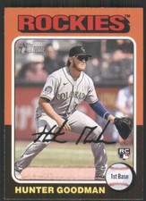 2024 Topps Heritage #379 Hunter Goodman RC Colorado Rockies 566
