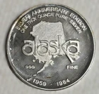1984 Alaska 25th Statehood Anniversary 1/2 oz round by Alaska mint