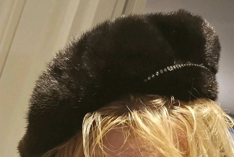 Luxury Saga Mink Crystal Paris Design Hat - Image 4 of 4