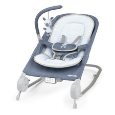 Ingenuity Happy Belly Rock-to-Bounce Massage Seat, Music, Vibration, Blue