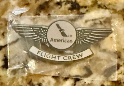 American Airlines Flight Crew Plastic & Metal Pin Kiddie Junior Wings Kids TM
