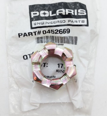 QTY 2 | 1990-2024 Polaris ATV UTV Snowmobile M12x1.25 Castle Nut 0452669 OEM New