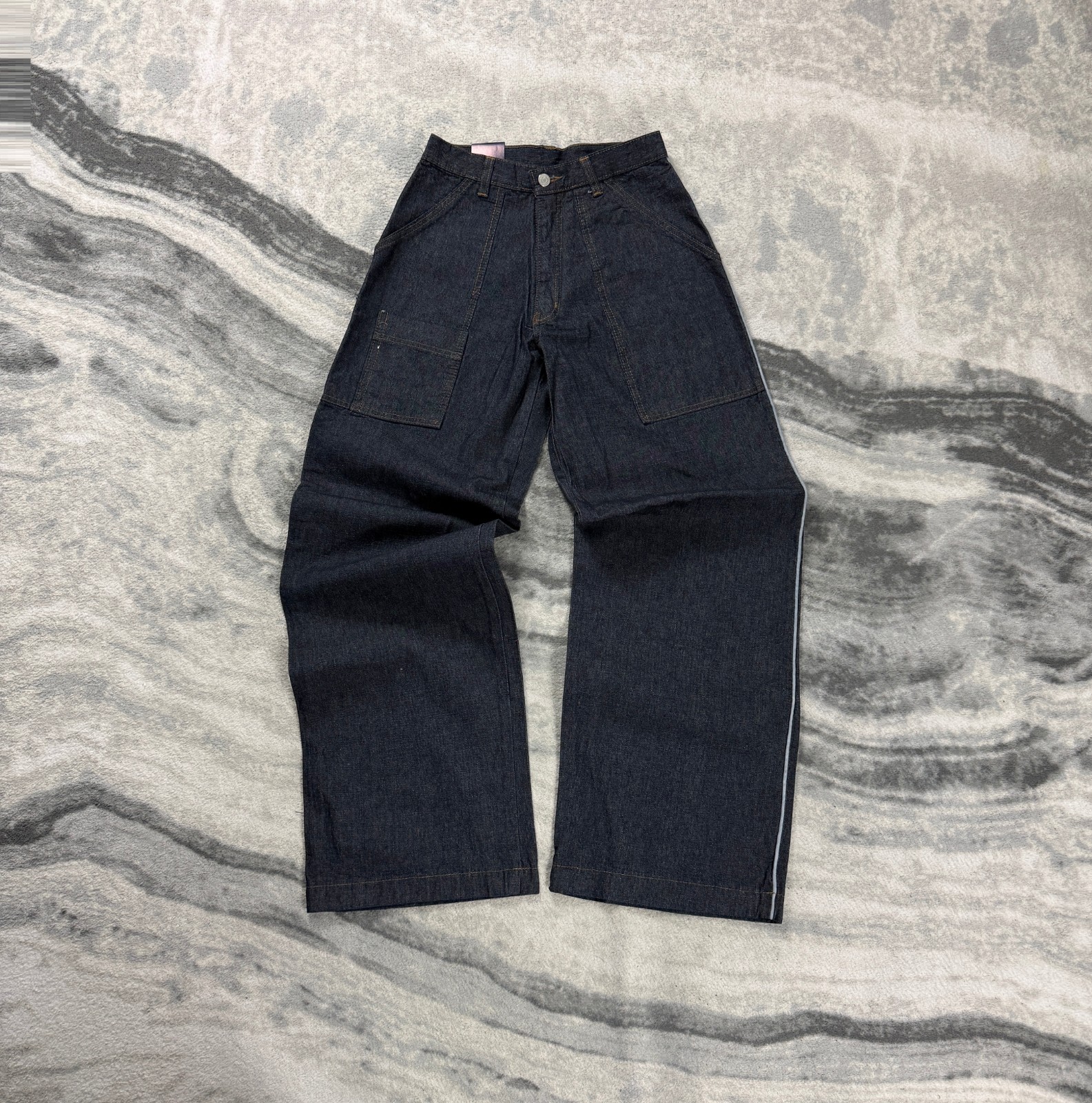 Vintage Criminal Damage 2000s Y2K Blue Sz 26 Wire Skater Oversized Baggy Jeans image 3