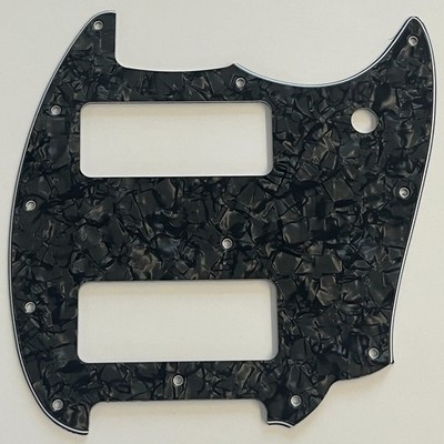 For Fit Fender Mustang OffSet Series P90 Pickup Guitar Pickguard Black Pearl