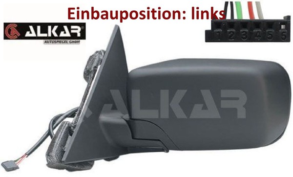 Alkar 6171849 AußEnspiegel Links Spiegel AußEn FüR BMW-image