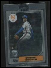 2022 Topps Clearly Authentic #87TBA-DG Dwight Gooden 1987 Topps Auto Black #/75