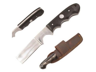 7'' Overall Old Ram Handmade Full Tang Bull Cutter Knife With Real Leather Sheath