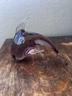 Vintage V Nason & Co Purple Murano Art Glass Dolphin w/ Sticker - Mint!