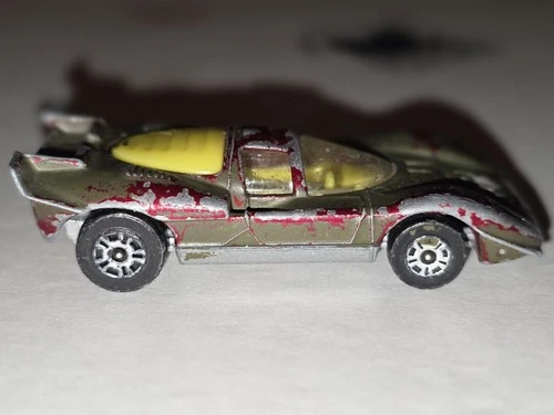 Vintage 1975 Corgi Jr. FERRARI 512 S MAROON RED 2.5" Diecast Toy Whizzwheels