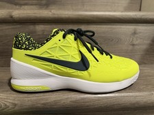 Nike Zoom Cage 2 Men's Tennis Shoe Yellow Black White Athletic Sneakers