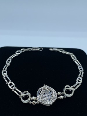 14K White Gold Christian Dior Bracelet 13.8 Grams