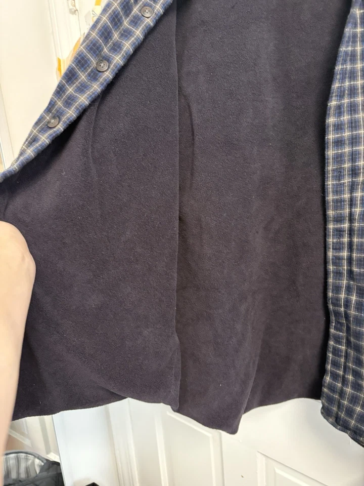 Arrow USA Shirt - Plaid Flannel XXL Button-Down Blue Jacket - Mens XXL - Image 4 of 4